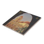 イタリアのパレルモのためのヴィンテージ旅行ポスター。 タイル (側面)