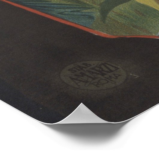 イタリアのパレルモのためのヴィンテージ旅行ポスター。 ポスター (角)