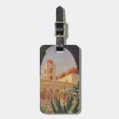 イタリアのパレルモのためのヴィンテージ旅行ポスター。 ラゲッジタグ (正面縦)