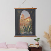 イタリアのパレルモのためのヴィンテージ旅行ポスター。 吊り下げ型タペストリー (寝室)