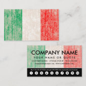 イタリアのパンチカードの旗 ロイヤリティカード (正面/裏面)