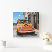 イタリアのビンテージカー。 スクエア壁時計 (ホーム)