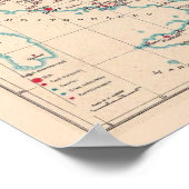 イタリアのビンテージ地図 8 X 10 印刷 ポスター (角)