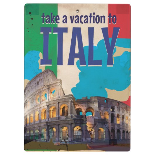 イタリアのビンテージ旅行ポスター クリップボード (裏面)