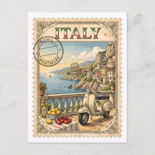 イタリアのビンテージ旅行 ポストカード (正面)