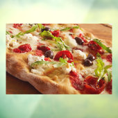 イタリアのピザ屋のピザ食べ物 ウィンドウサイン (シート3)