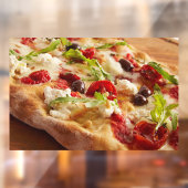 イタリアのピザ屋のピザ食べ物 ウィンドウサイン (シート2)