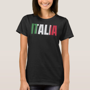 イタリアのファン、イタリアイタリアン国旗のサッカー Tシャツ