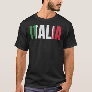 イタリアのファン、イタリアイタリアン国旗のサッカー Tシャツ