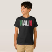 イタリアのファンItaliaフラグイタリアンサッカー Tシャツ (正面フル)
