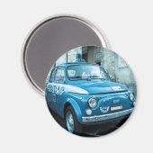イタリアのフィアット500パトカー マグネット (正面/裏面)