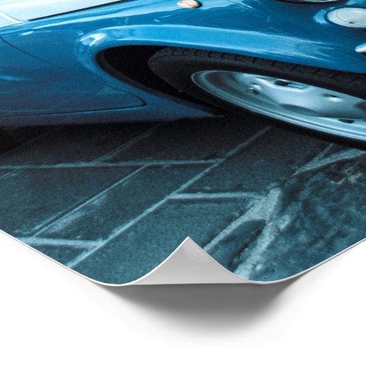 イタリアのフィアット500警察の車のポスター、Cinquecento ポスター (角)