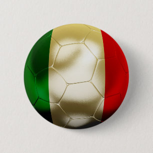 イタリアのフットボール 缶バッジ