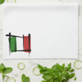 イタリアのブラシの旗 キッチンタオル (折り畳み)