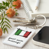 イタリアのブラシの旗 キーホルダー (正面右)