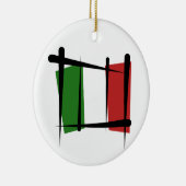 イタリアのブラシの旗 セラミックオーナメント (右)