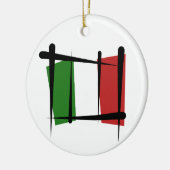 イタリアのブラシの旗 セラミックオーナメント (左)