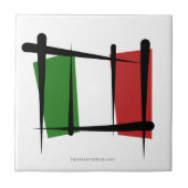 イタリアのブラシの旗 タイル (正面)