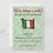 イタリアのブラシの旗 招待状 (裏面)