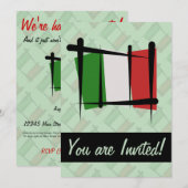 イタリアのブラシの旗 招待状 (正面/裏面)