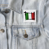 イタリアのブラシの旗 缶バッジ (インサイチュ)