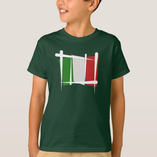 イタリアのブラシの旗 Tシャツ (正面)
