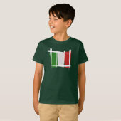 イタリアのブラシの旗 Tシャツ (正面フル)