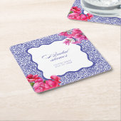 イタリアのブーゲンビリアのブライズシャワー スクエアペーパーコースター (アングル)