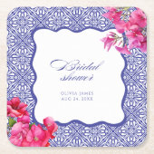 イタリアのブーゲンビリアのブライズシャワー スクエアペーパーコースター (正面)