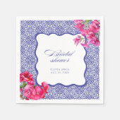 イタリアのブーゲンビリアのブライズシャワー スタンダードカクテルナプキン (正面)