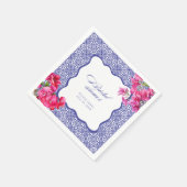 イタリアのブーゲンビリアのブライズシャワー スタンダードカクテルナプキン (角)