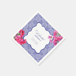 イタリアのブーゲンビリアのブライズシャワー スタンダードカクテルナプキン