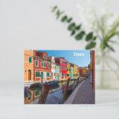 イタリアのベネチアのブラーノ通り風景 ポストカード (スタンド正面)