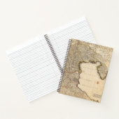 イタリアのベネチア地域の地図 ノートブック (内部)