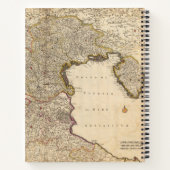 イタリアのベネチア地域の地図 ノートブック (裏面)