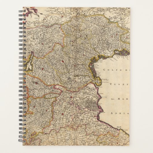 イタリアのベネチア地域の地図 プランナー手帳 (正面)