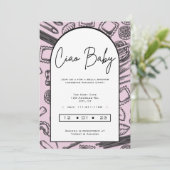 イタリアのベビーシャワー Ciao Baby, 性別問わず 招待状 (スタンド正面)