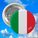 イタリアのボタン、愛国国イタリアン旗のファッション 缶バッジ<br><div class="desc">ボタン：イタリアとイタリアン国旗 – 私の国、旅行、休日、国民の愛国者/スポーツファンを愛する</div>