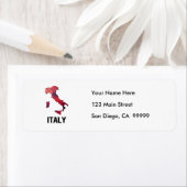 イタリアのポリゴンモザイクマップ ラベル (インサイチュ)