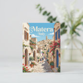イタリアのマテーラの路地 ポストカード (スタンド正面)