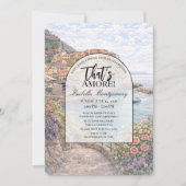 イタリアのマナローラ That's Amore ブライズシャワー 招待状 (正面)