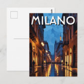 イタリアのミラノの街並み 旅行 ポストカード (正面/裏面)
