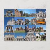 イタリアのミラノ・ミラノの街の眺め ポストカード (正面)