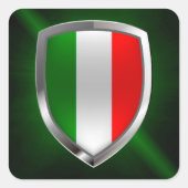 イタリアのメタリックエンブレム スクエアシール (正面)