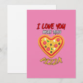 イタリアのユーモア溢れるバレンタインデーのメッセージ:「君のことがピザよりも好き」 シーズンカード (正面/裏面)