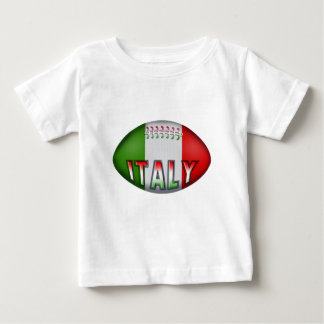 イタリアのラグビーのボール ベビーTシャツ