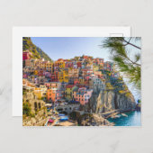 イタリアのリグーリア州の海岸地域シンクエ・テレ ポストカード (正面/裏面)