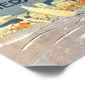 イタリアのリミニ海岸、大きな魚の女の子 ポスター (角)