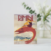 イタリアのリミニ海岸、大きな魚の女の子 ポストカード (スタンド正面)