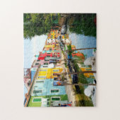 イタリアのレインボーハウジス、ヴェネツィア近くのブラノ島 ジグソーパズル (縦)